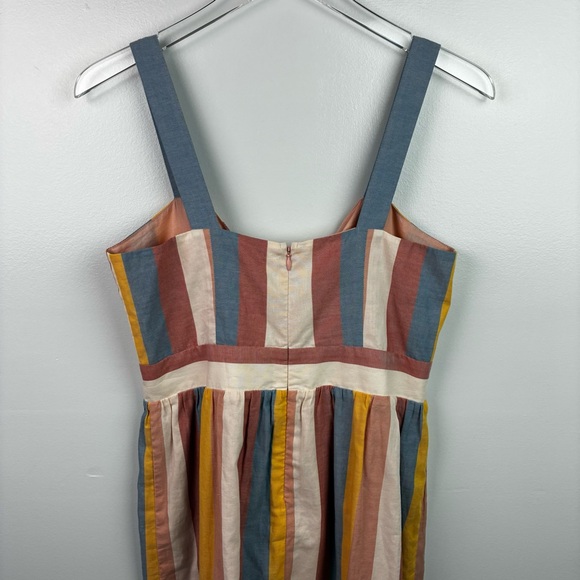 Madewell Tie-Front Cut-Out Sherbet Stripe Dress - Picture 7 of 11